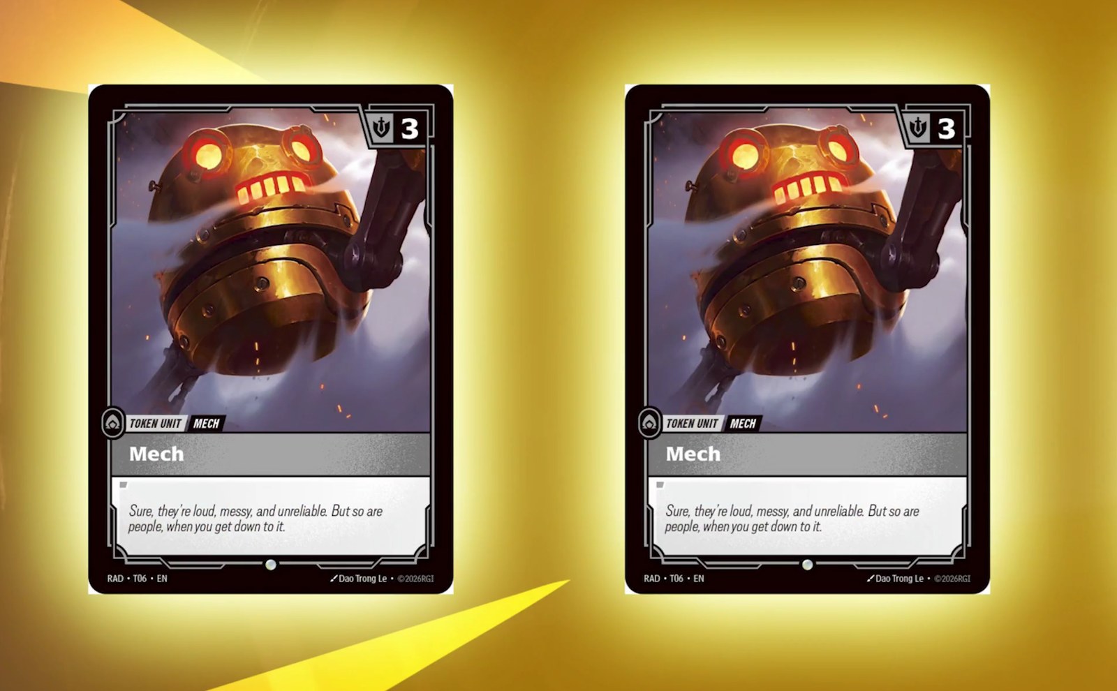 Four 3-Might Mech tokens.