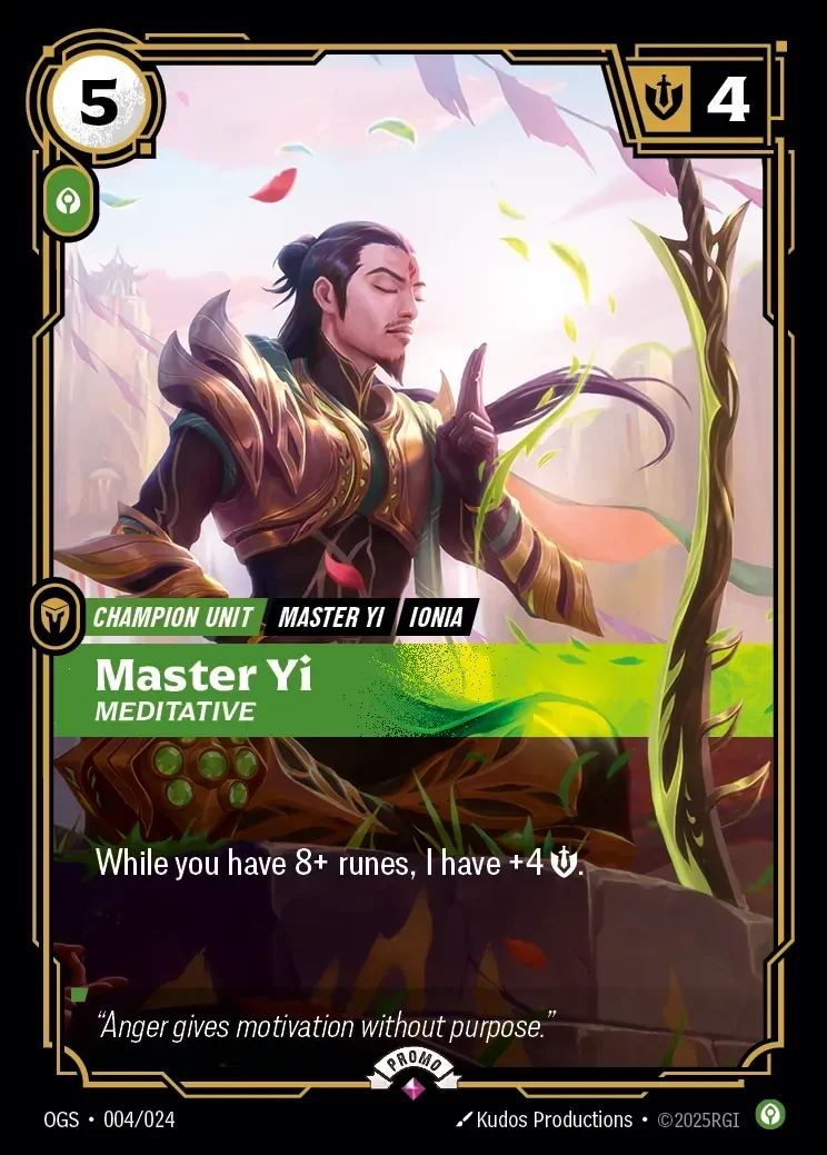 Master Yi, Meditative · Promo · OP-004/024