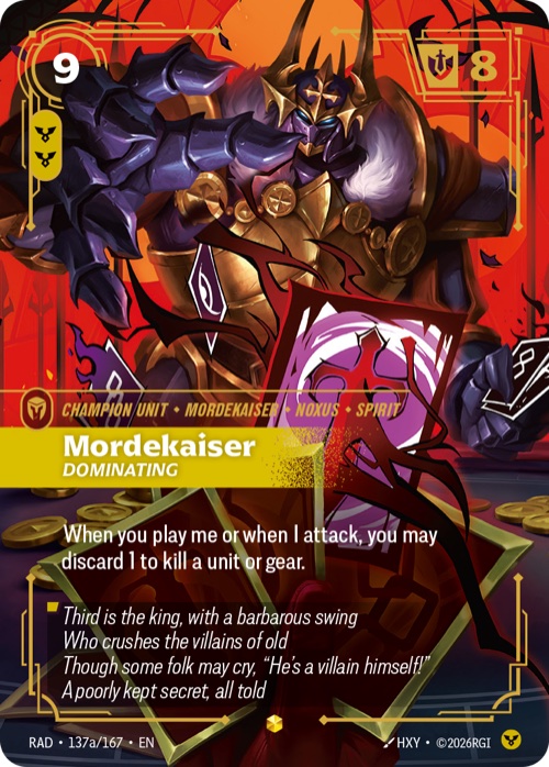 Mordekaiser, Dominating, RAD 137a/167