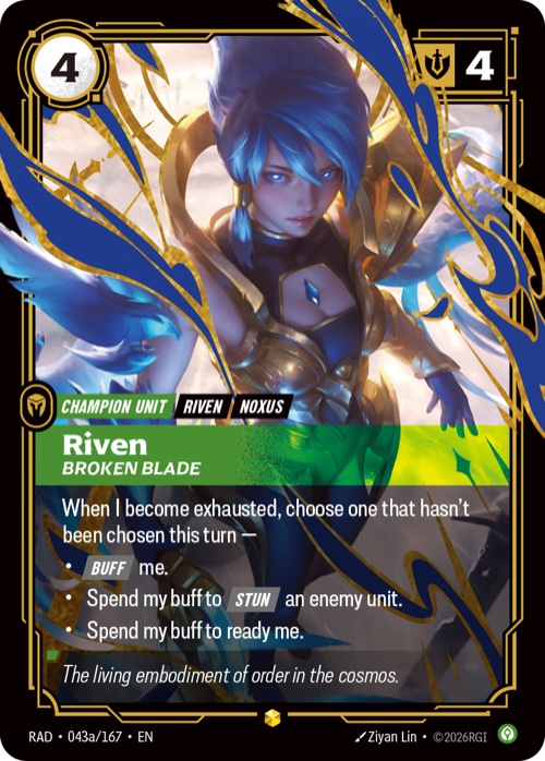 Riven, Broken Blade, RAD 043a/167