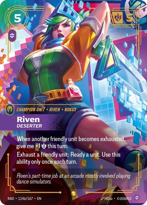 Riven, Deserter, RAD 114a/167