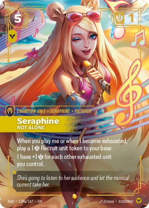 Seraphine, Not Alone, RAD 138a/167