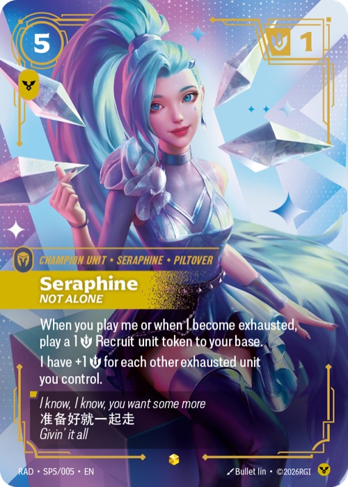 Seraphine, Not Alone, RAD SP5/005